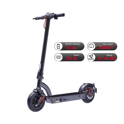 10-inch Electric Scooter 36V 350W - Max Speed 12.5mph & 25-Mile Range