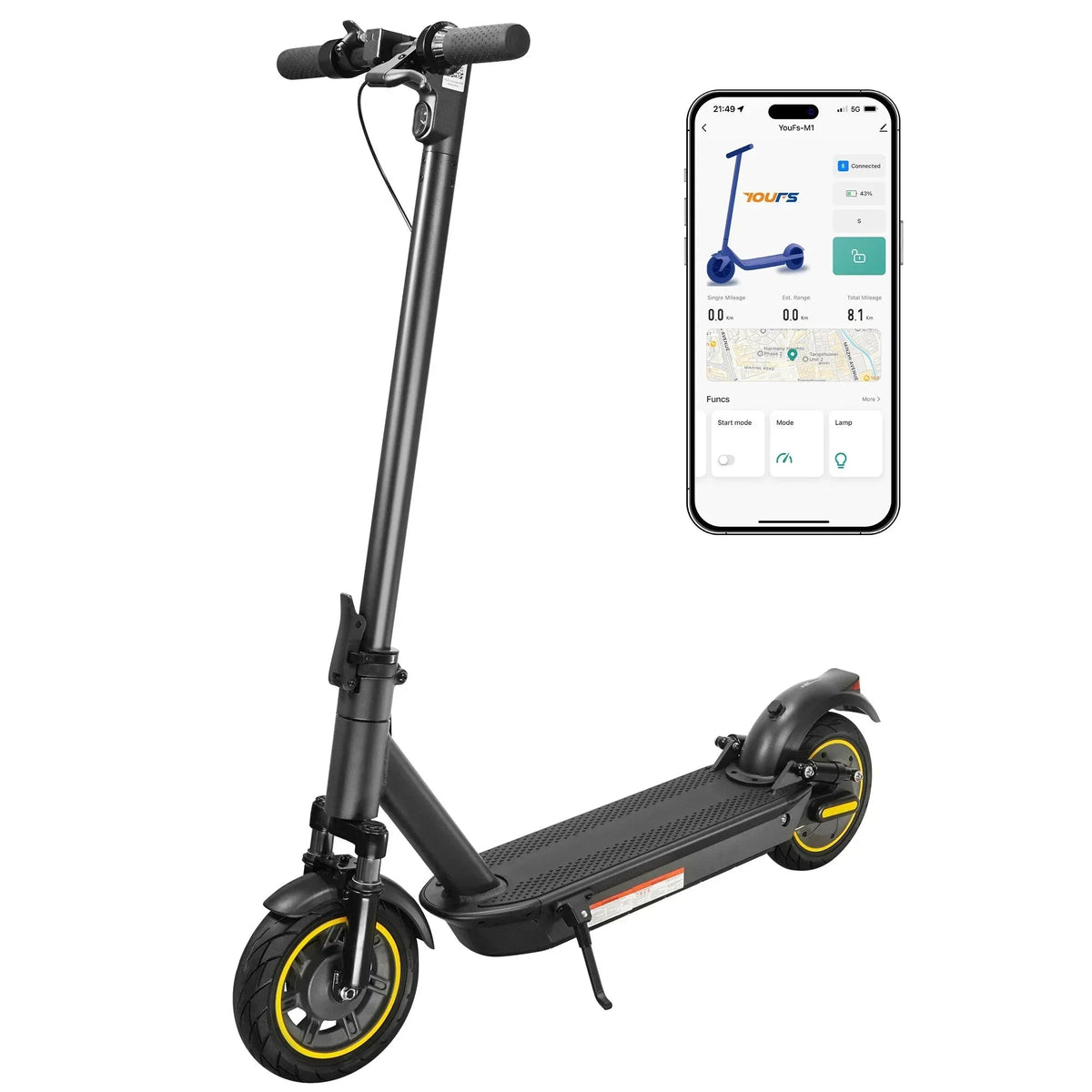 VoltStrider™ DMAXX – 10" App-Connected Electric Scooter (350W,